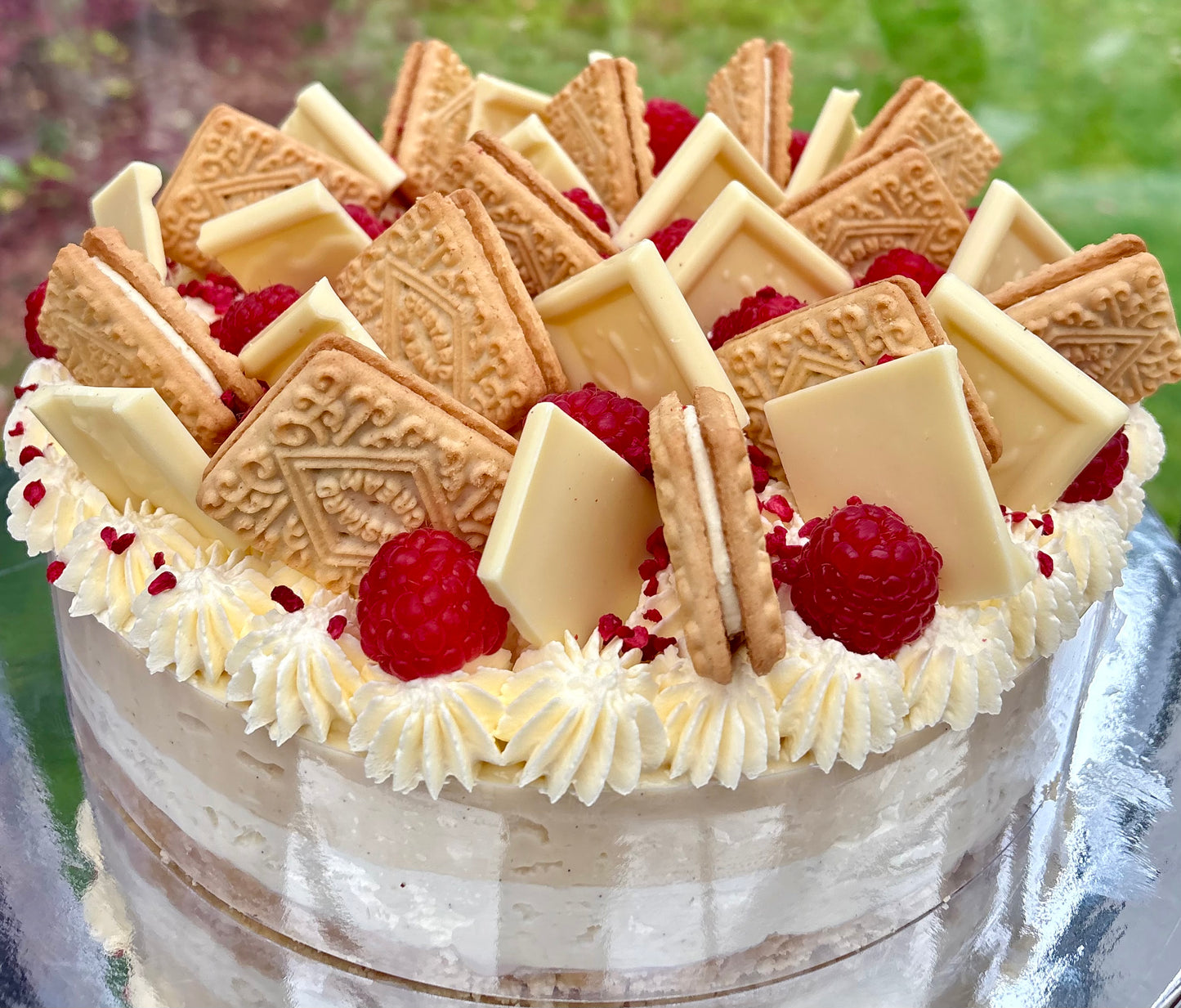 Custard Cream Creme Patisserie Cheesecake.
