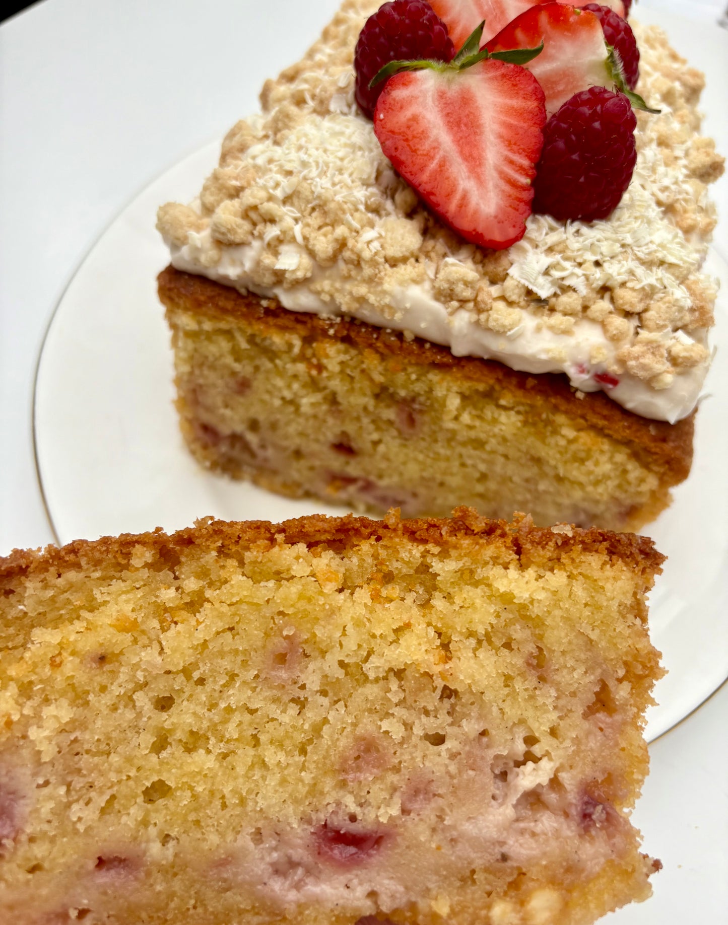 Strawberry White Chocolate  Cheesecake Loaf Cake ❤️ pdf recipe