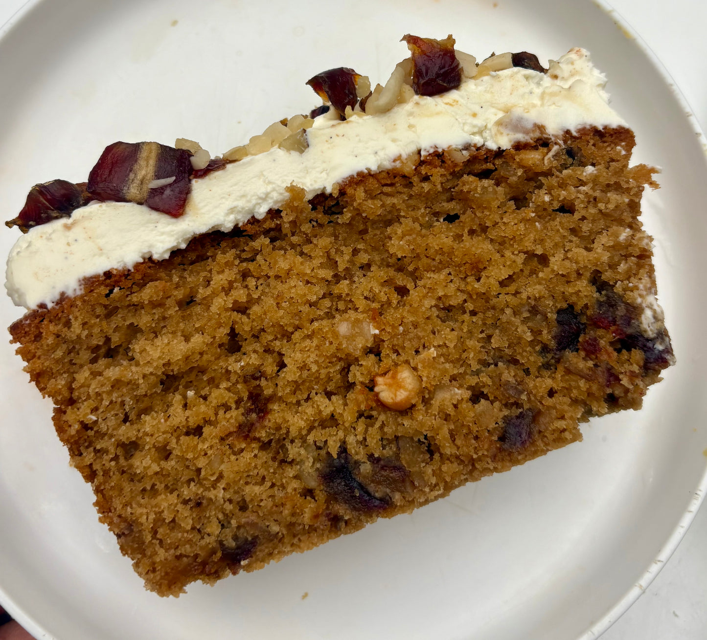 Date, Walnut & Ginger Loaf Cake
with Vanilla Bean Mascarpone Frosting ❤️- PDF recipe