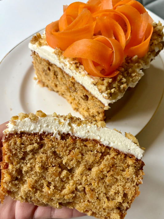 Carrot and Walnut Cake with cream cheese frosting ❤️ pdf recipe❤️
