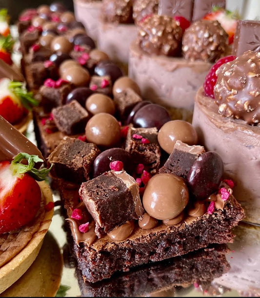 Triple chocolate brownies